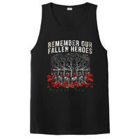 Remember Our Fallen Heroes Red Poppy Soldier PosiCharge Competitor Tank