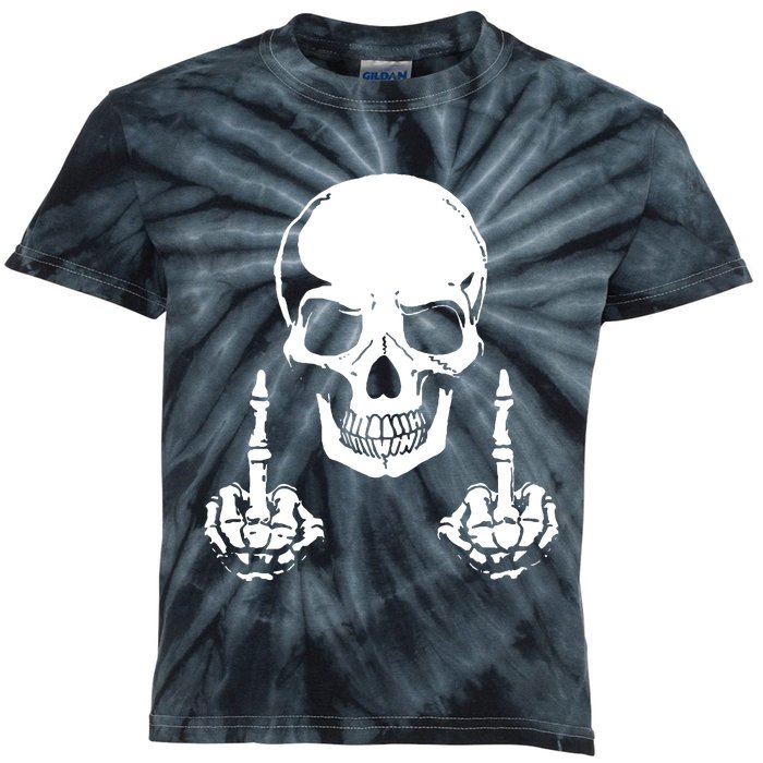 Rude Offensive Finger Kids Tie-Dye T-Shirt