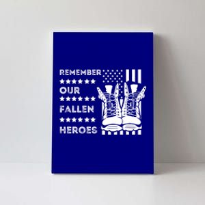 Remember Our Fallen Heroes Memorial Days Usa Soldier Boots Cool Gift Canvas