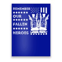 Remember Our Fallen Heroes Memorial Days Usa Soldier Boots Cool Gift Poster