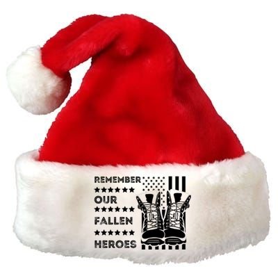 Remember Our Fallen Heroes Memorial Days Usa Soldier Boots Cool Gift Premium Christmas Santa Hat