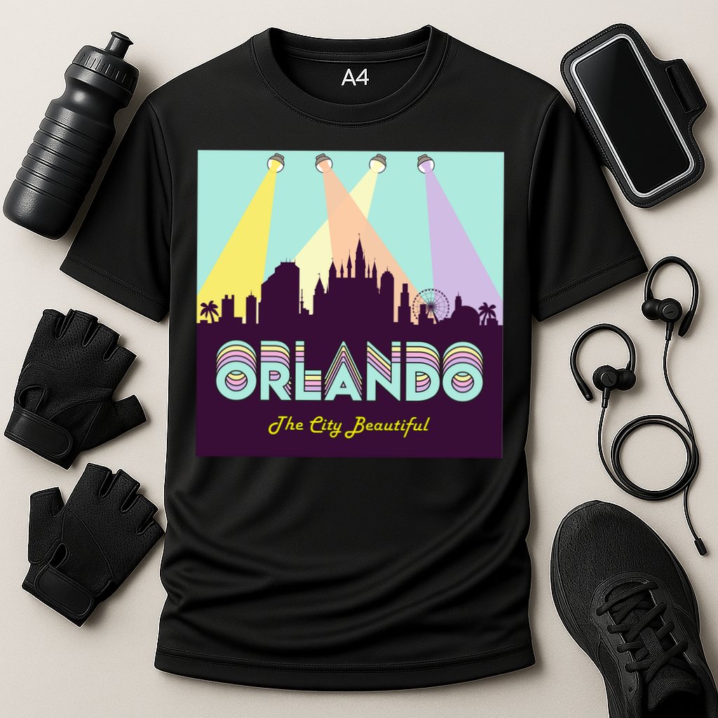 Retro Orlando Florida Cooling Performance Crew T-Shirt