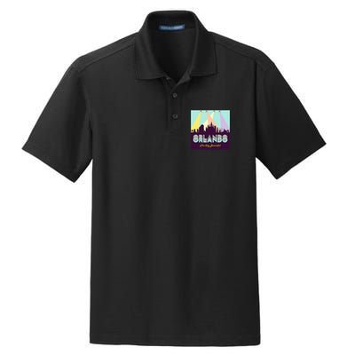 Retro Orlando Florida Dry Zone Grid Polo