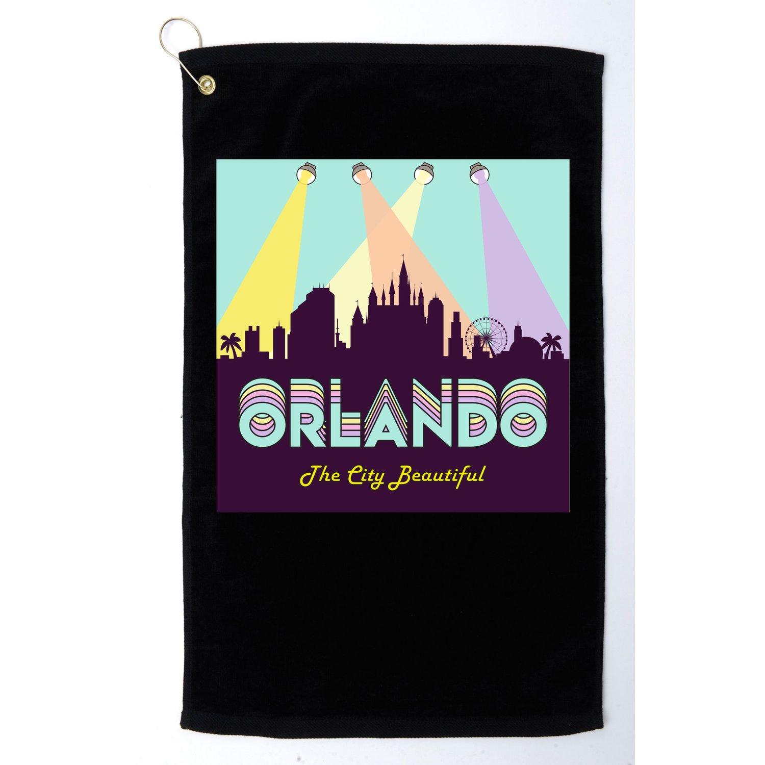 Retro Orlando Florida Golf Towel