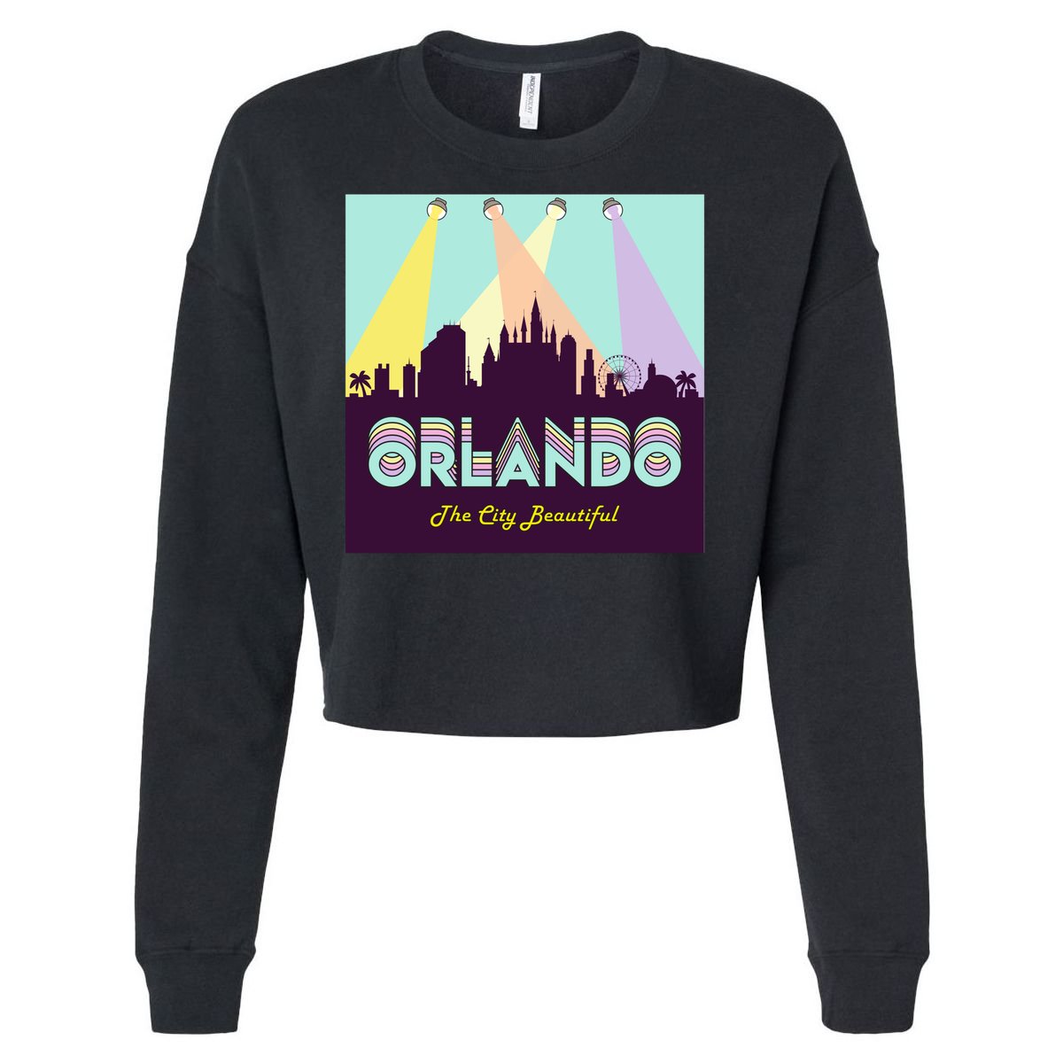 Retro Orlando Florida Cropped Pullover Crew
