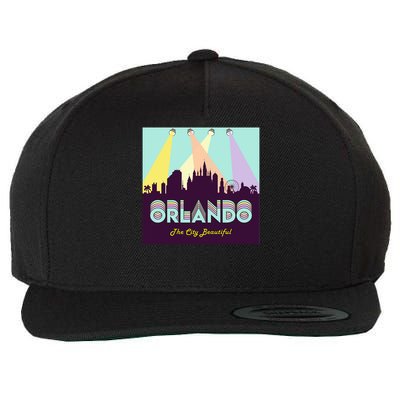Retro Orlando Florida Wool Snapback Cap