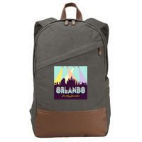 Retro Orlando Florida Cotton Canvas Backpack