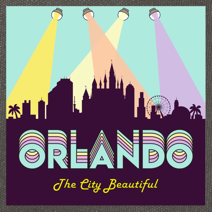Retro Orlando Florida Cotton Canvas Backpack