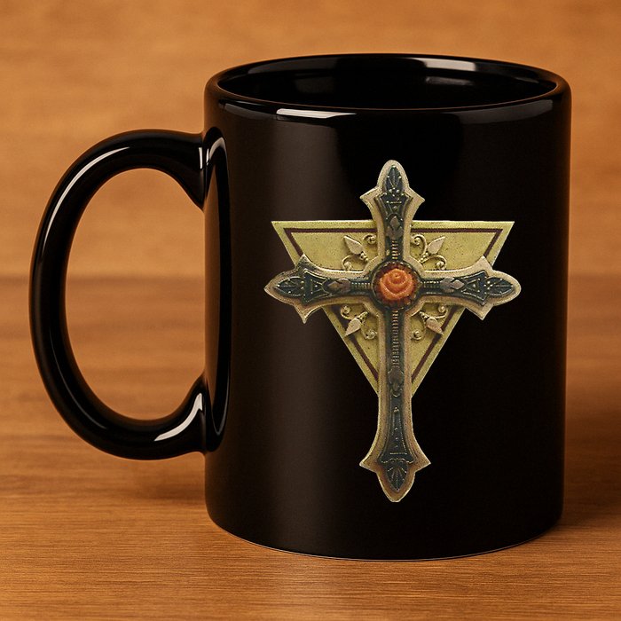 Rosicrucian Order First M.A.S.T.E.RS Cross 11oz C Handle Ceramic Mug