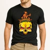 Rage Of Fire Faming Skull Creepy Skeleton Performance Shirt