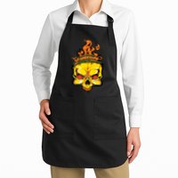 Rage Of Fire Faming Skull Creepy Skeleton Apron