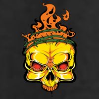 Rage Of Fire Faming Skull Creepy Skeleton 15oz Campfire Ceramic Mug