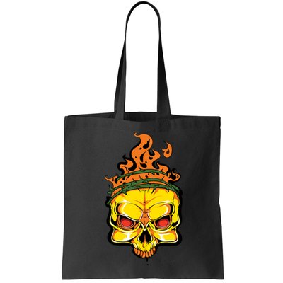 Rage Of Fire Faming Skull Creepy Skeleton Bag