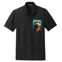 River Otter For & Girls Cute Otter Animal Funny Dry Zone Grid Polo