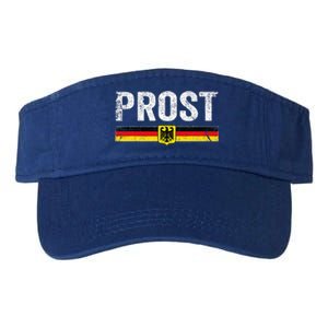 Retro Oktoberfest German Flag Prost Valucap Bio-Washed Visor