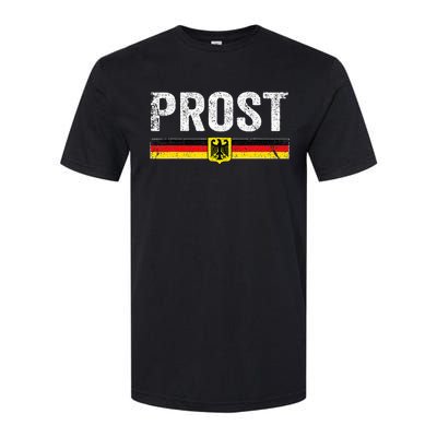 Retro Oktoberfest German Flag Prost Softstyle CVC T-Shirt