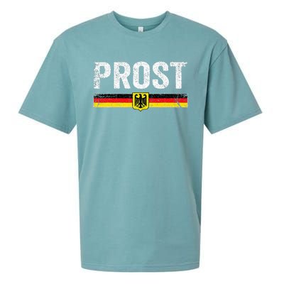 Retro Oktoberfest German Flag Prost Sueded Cloud Jersey T-Shirt