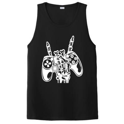 Rock On Gamer Skeleton Hand Rock Concert Graphic Gift PosiCharge Competitor Tank