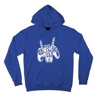 Rock On Gamer Skeleton Hand Rock Concert Graphic Gift Hoodie