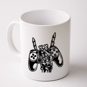 Rock On Gamer Skeleton Hand Rock Concert Graphic Gift Coffee Mug