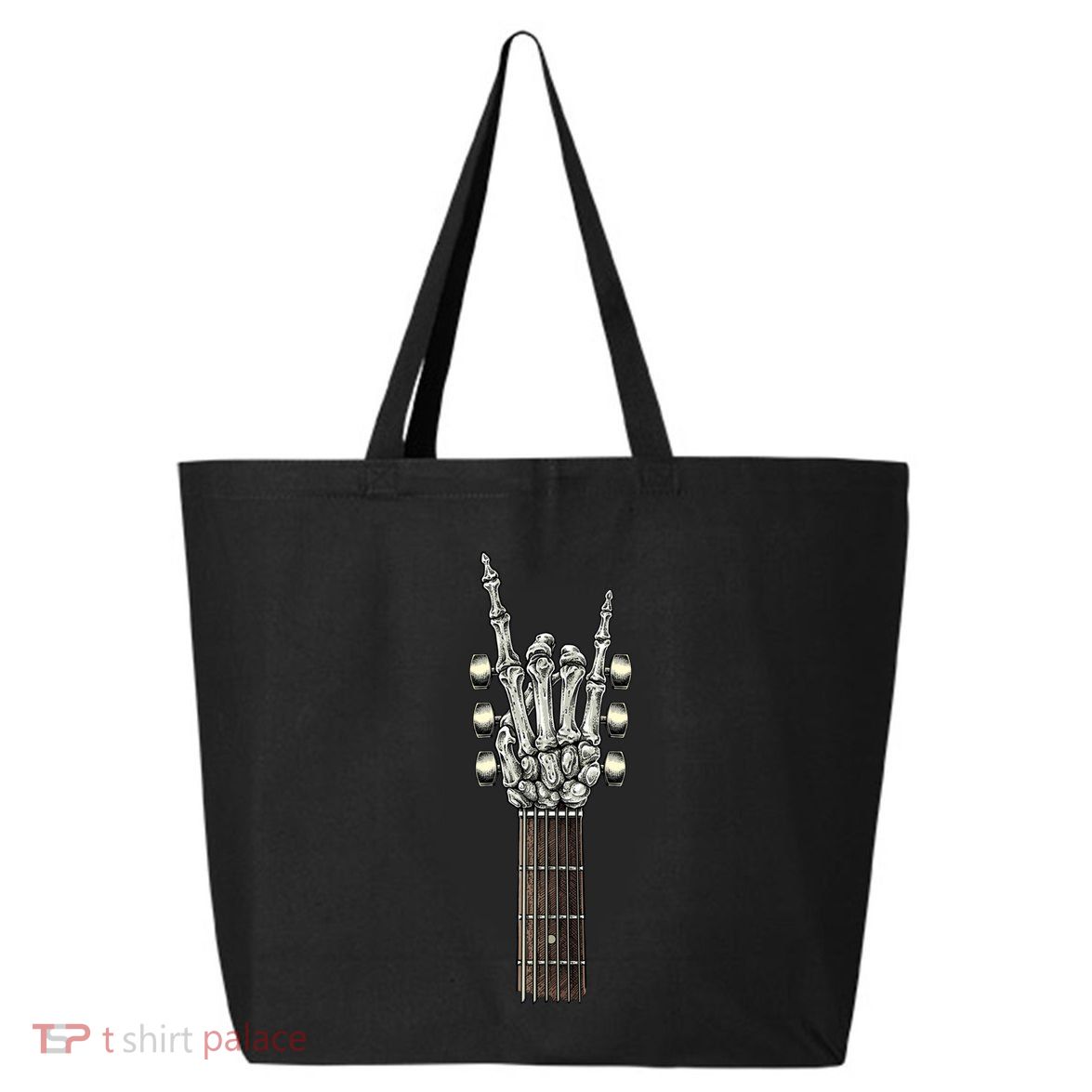 Rock On Guitar Neck Skeleton Hand Sign Rock And Roll Band Meaningful Gift 25L Jumbo Tote