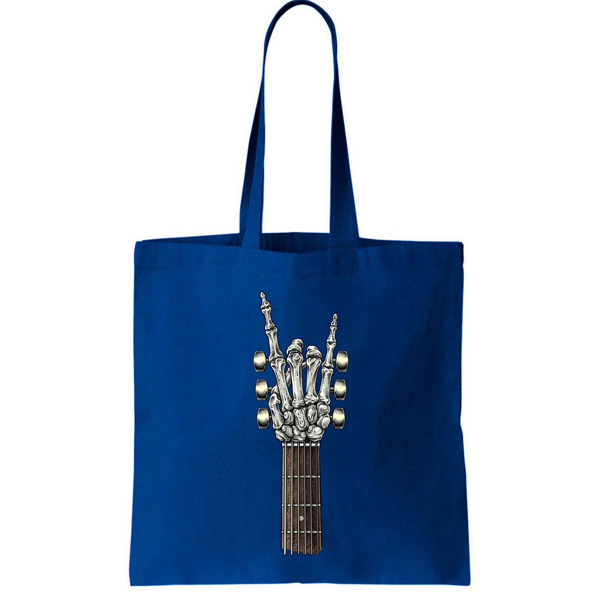 Rock On Guitar Neck Skeleton Hand Sign Rock And Roll Band Meaningful Gift Bag