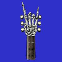 Rock On Guitar Neck Skeleton Hand Sign Rock And Roll Band Meaningful Gift Zip Tote Bag