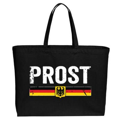 Retro Oktoberfest German Flag Prost Cotton Canvas Jumbo Tote