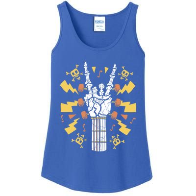 Rock On Guitar Neck Sweet Rock And Roll Skeleton Hand Gig Gift Ladies Essential Tank