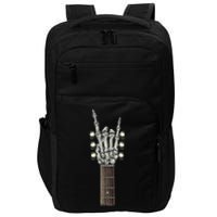 Rock On Guitar Neck Skeleton Hand Sign Rock & Roll Band Impact Tech Backpack