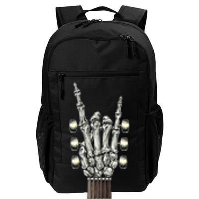 Rock On Guitar Neck Skeleton Hand Sign Rock & Roll Band Daily Commute Backpack