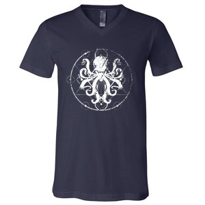 Retro Octopus Gift V-Neck T-Shirt