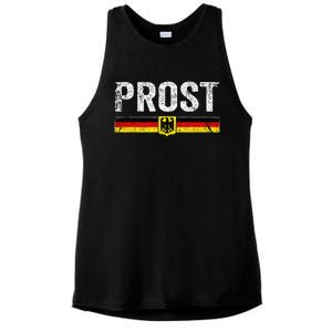 Retro Oktoberfest German Flag Prost Ladies PosiCharge Tri-Blend Wicking Tank