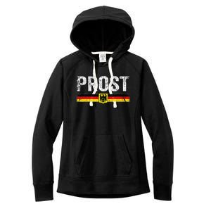 Retro Oktoberfest German Flag Prost Women's Fleece Hoodie