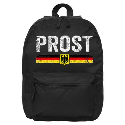 Retro Oktoberfest German Flag Prost 16 in Basic Backpack