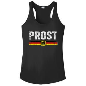 Retro Oktoberfest German Flag Prost Ladies PosiCharge Competitor Racerback Tank