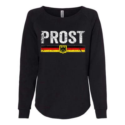 Retro Oktoberfest German Flag Prost Womens California Wash Sweatshirt