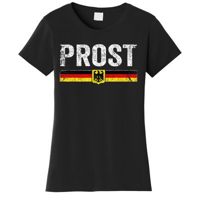 Retro Oktoberfest German Flag Prost Women's T-Shirt