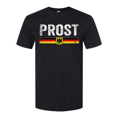 Retro Oktoberfest German Flag Prost Softstyle CVC T-Shirt