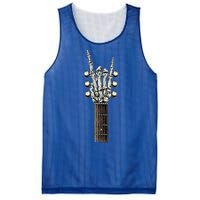 Rock On Guitar Neck Skeleton Hand Sign Mesh Reversible Basketball Jersey Tank