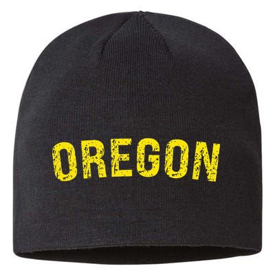 Retro Oregon Green Nostalgic Vintage Design Sustainable Beanie