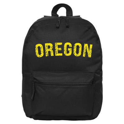 Retro Oregon Green Nostalgic Vintage Design 16 in Basic Backpack