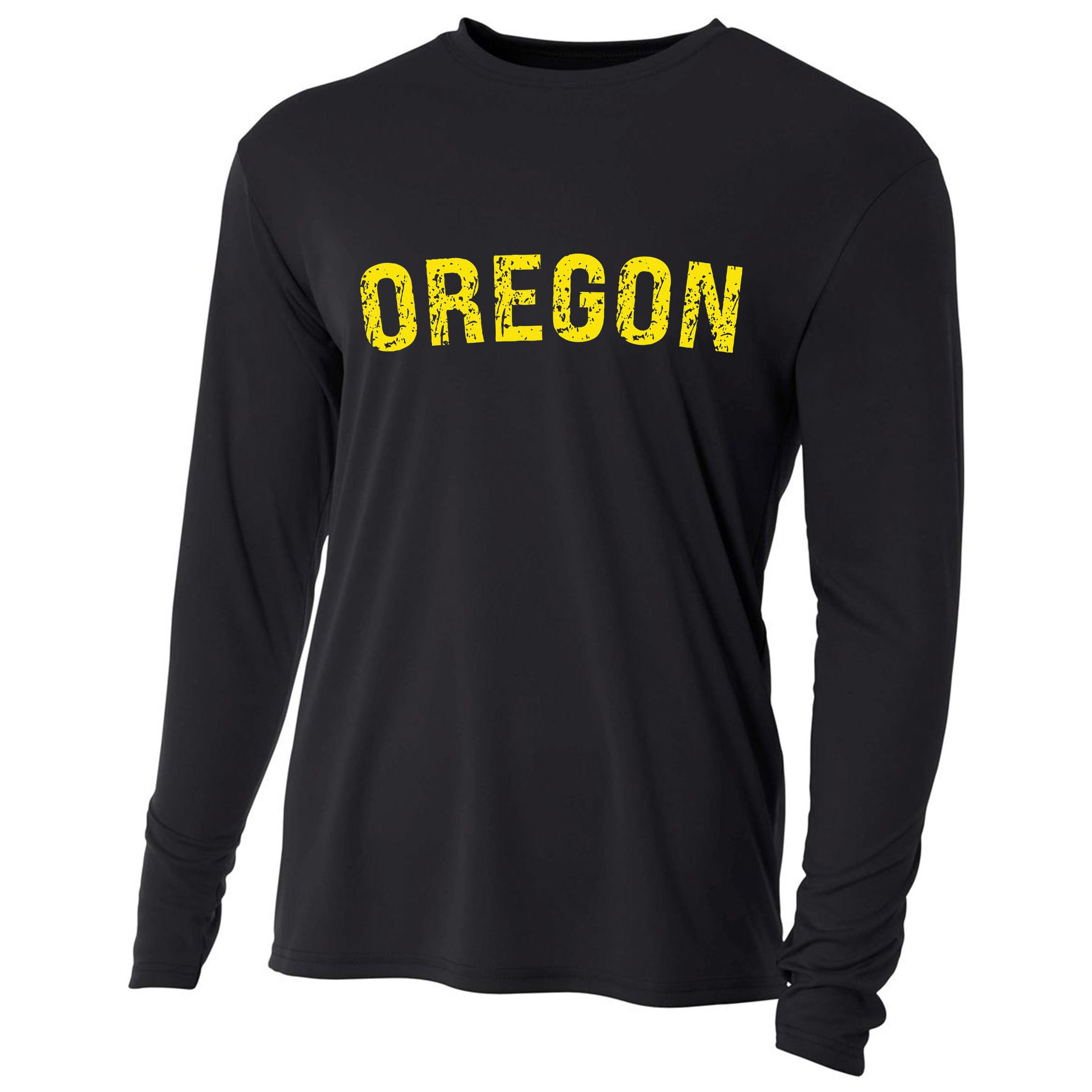 Retro Oregon Green Nostalgic Vintage Design Cooling Performance Long Sleeve Crew