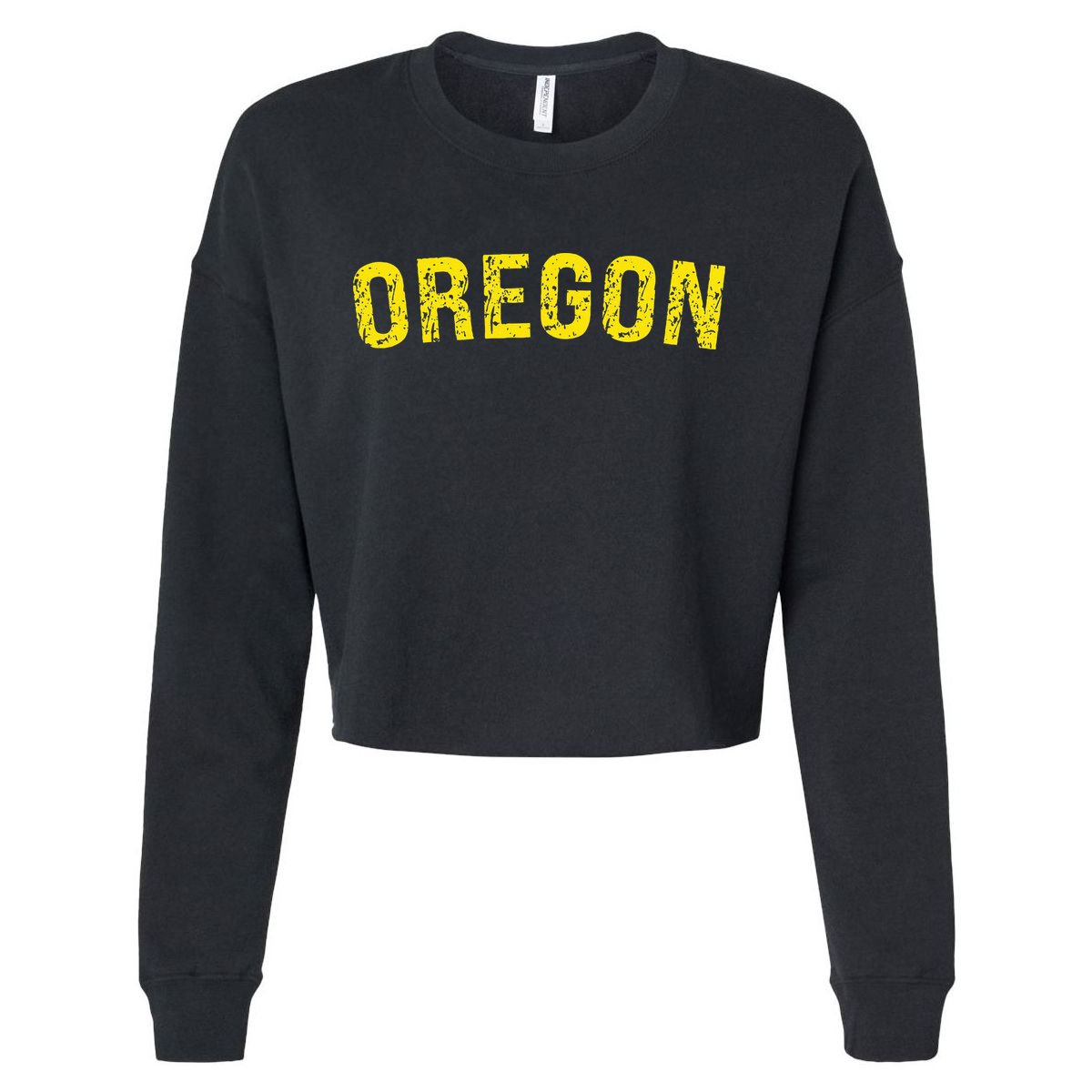 Retro Oregon Green Nostalgic Vintage Design Cropped Pullover Crew