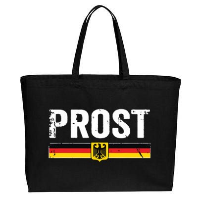 Retro Oktoberfest German Flag Prost Cotton Canvas Jumbo Tote