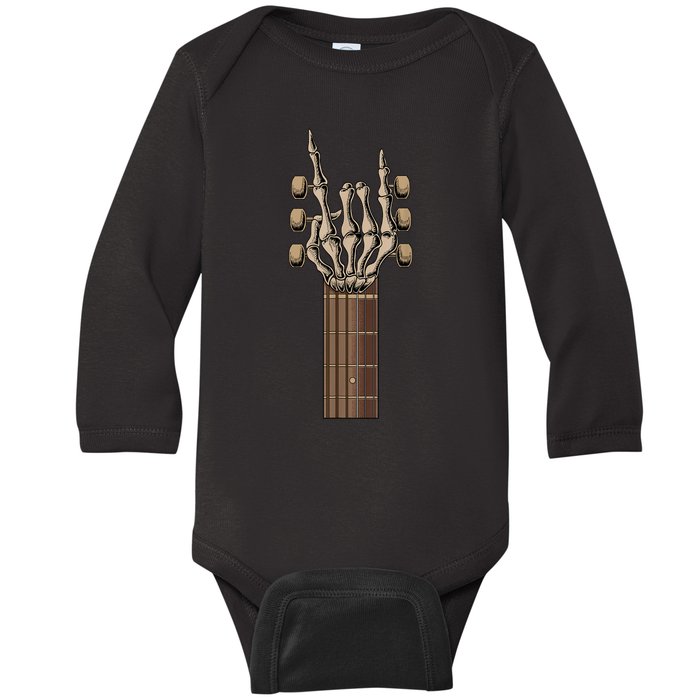 Rock On Guitar Rock & Roll Music Lover Halloween Costume Baby Long Sleeve Bodysuit