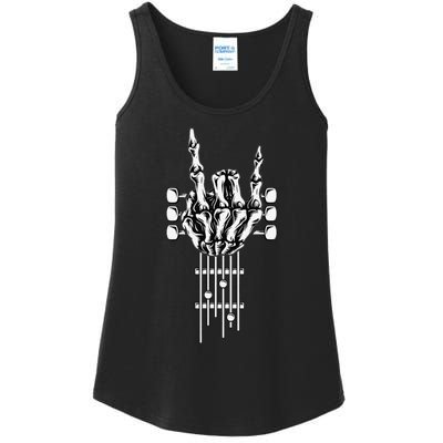 Rock On Guitar Neck Concert Band Tees Ladies Essential Tank