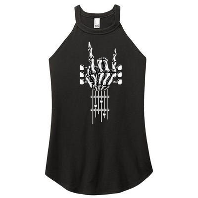 Rock On Guitar Neck Concert Band Tees Women's Perfect Tri Rocker Tank