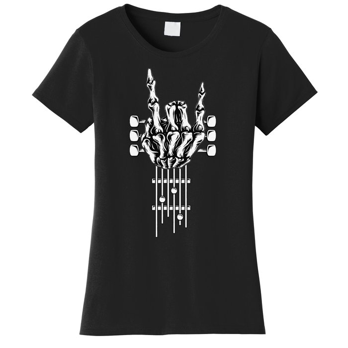 Rock On Guitar Neck Concert Band Tees Women's T-Shirt