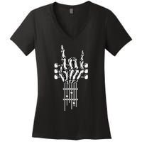 Rock On Guitar Neck Concert Band Tees Women's V-Neck T-Shirt